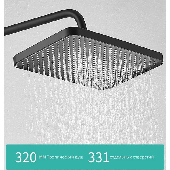 Душевая стойка Belz B24572-7, чёрный матовый фото 8