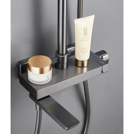 Душевая стойка Belz B24672-3, вороненая сталь фото 3