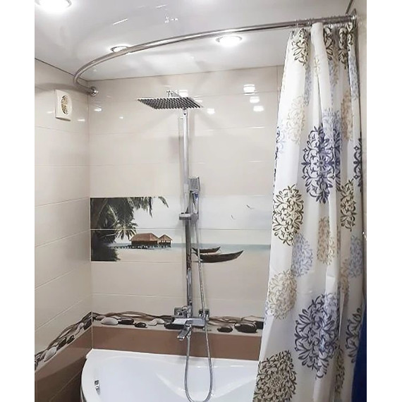 Карниз для ванны Aquatek 160х75 см дуга (для ванны Пандора) KARN-0000019 фото 2