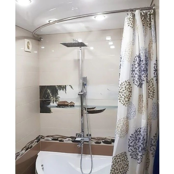 Карниз для ванны Aquatek 150х90 см дуга (для ванны Дива) KARN-0000034 фото 2