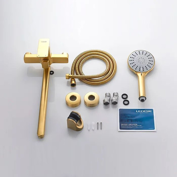 Смеситель для ванны Ledeme L2280Y, золото - 11 Смеситель для ванны Ledeme L2280Y, золото фото 11