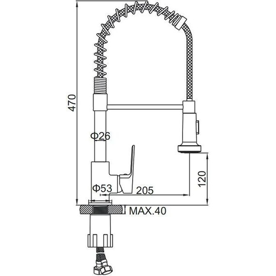 Смеситель для кухни Ledeme L4080Y, золото - 2 Смеситель для кухни Ledeme L4080Y, золото фото 2