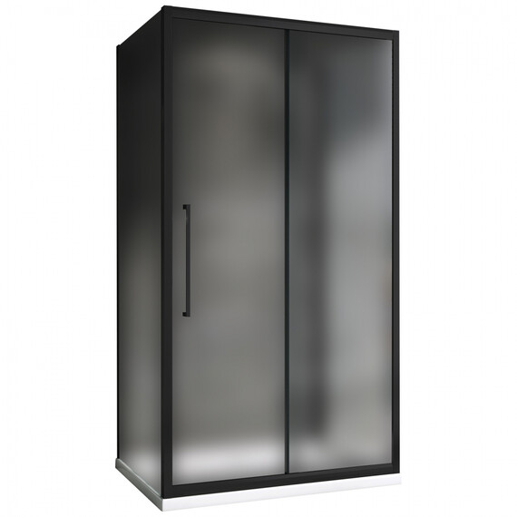 Душевое ограждение Abber Schwarzer Diamant 150x100 см AG30150BMH-S100BM-S100BM, чёрный/матовое фото 