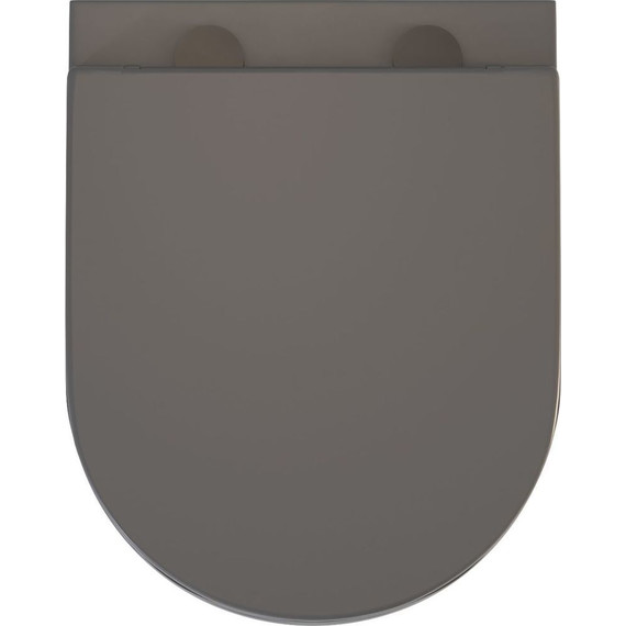 Унитаз подвесной безободковый Sole Pandora 2 grey с тонкой крышкой микролифт, Цвет производителя: серый фото 11