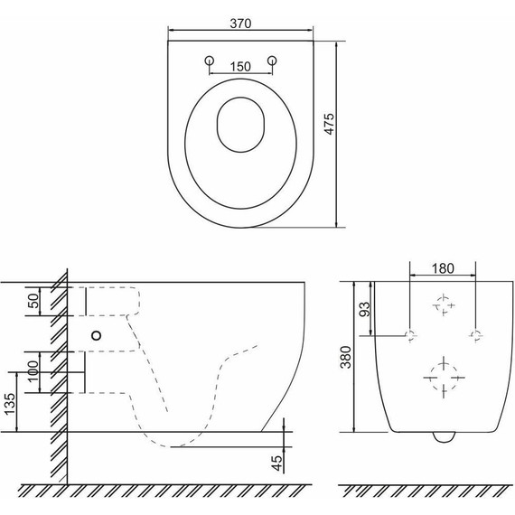 Унитаз подвесной безободковый Sole Pandora 2 grey с тонкой крышкой микролифт, Цвет производителя: серый фото 12