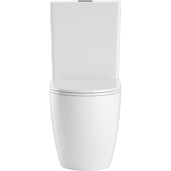 Унитаз-компакт безободковый Sole Pandora 3 с тонкой крышкой микролифт фото 2