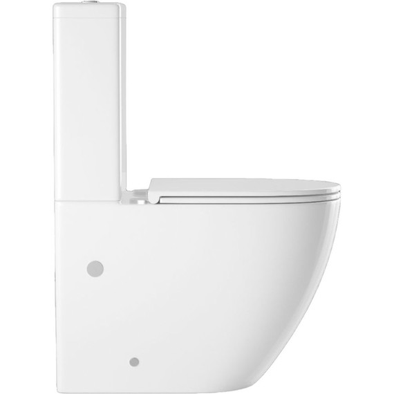 Унитаз-компакт безободковый Sole Pandora 3 с тонкой крышкой микролифт фото 3