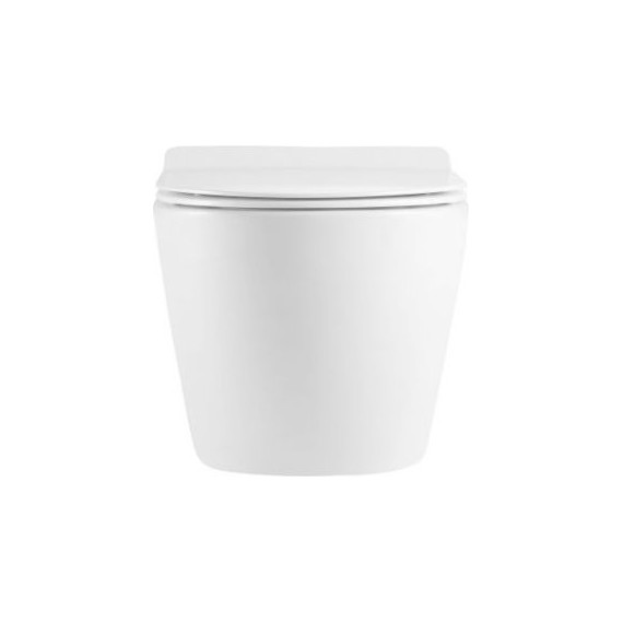 Унитаз подвесной безободковый Sole Pandora (смыв торнадо) с тонкой крышкой микролифт фото 3