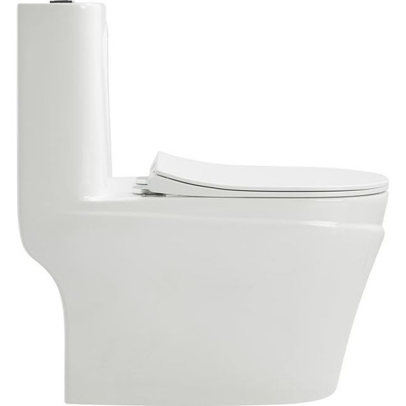 Унитаз-моноблок безободковый Sole Status с тонкой крышкой микролифт - 4 Унитаз-моноблок безободковый Sole Status с тонкой крышкой микролифт фото 4