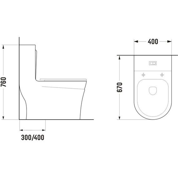 Унитаз-моноблок безободковый Sole Status с тонкой крышкой микролифт - 7 Унитаз-моноблок безободковый Sole Status с тонкой крышкой микролифт фото 7