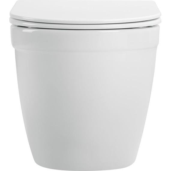 Унитаз подвесной безободковый Sole Step с тонкой крышкой микролифт - 3 Унитаз подвесной безободковый Sole Step с тонкой крышкой микролифт фото 3