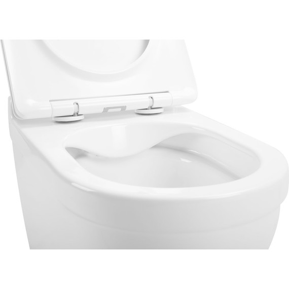 Унитаз подвесной безободковый Sole Step с тонкой крышкой микролифт - 5 Унитаз подвесной безободковый Sole Step с тонкой крышкой микролифт фото 5