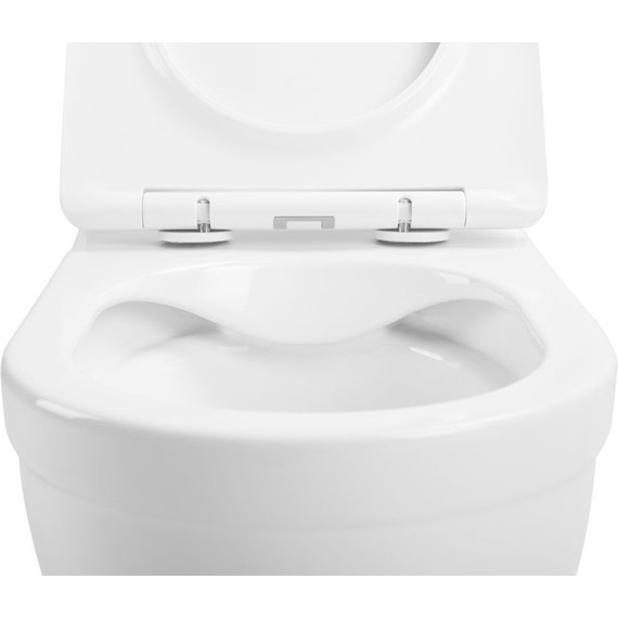 Унитаз подвесной безободковый Sole Step с тонкой крышкой микролифт - 6 Унитаз подвесной безободковый Sole Step с тонкой крышкой микролифт фото 6