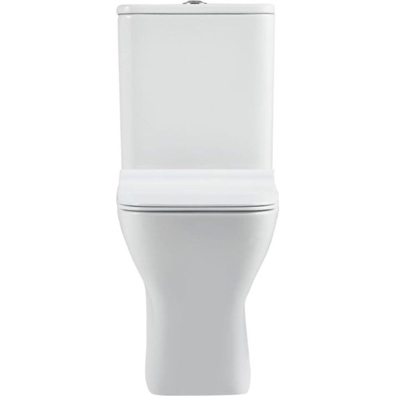 Унитаз-компакт безободковый Sole Puls с тонкой крышкой микролифт - 2 Унитаз-компакт безободковый Sole Puls с тонкой крышкой микролифт фото 2