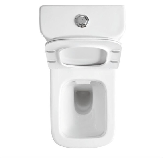 Унитаз-компакт безободковый Sole Puls с тонкой крышкой микролифт - 3 Унитаз-компакт безободковый Sole Puls с тонкой крышкой микролифт фото 3