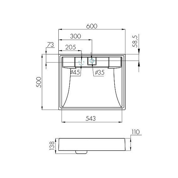 Раковина над стиральной машиной Акватон Рейн 60 см 1A72103KRW210 фото 6