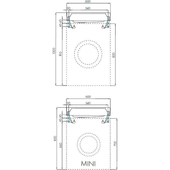 Раковина над стиральной машиной Акватон Рейн 60 см 1A72103KRW210 фото 7