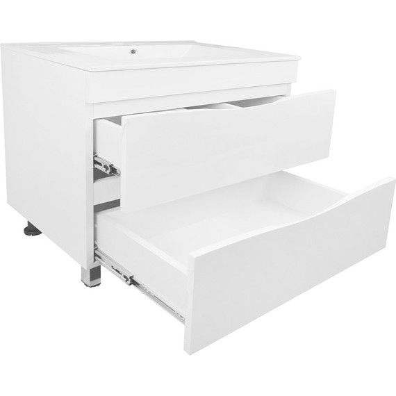 Тумба напольная с раковиной Loranto Santorini 80 см CS00086974 (раковина Leon 80) белый глянцевый - 3 Тумба напольная с раковиной Loranto Santorini 80 см CS00086974 (раковина Leon 80) белый глянцевый фото 3