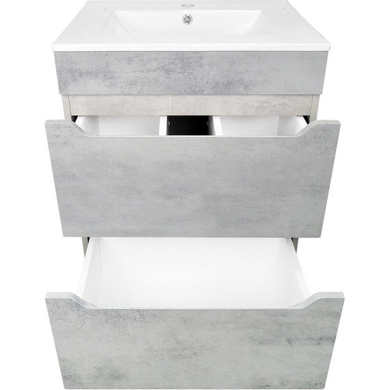 Тумба напольная с раковиной Loranto Florena 60 см CS00086990 (раковина Leon 60) светлый бетон фото 5