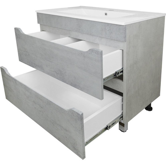 Тумба напольная с раковиной Loranto Florena 70 см CS00086991 (раковина Leon 70) светлый бетон - 3 Тумба напольная с раковиной Loranto Florena 70 см CS00086991 (раковина Leon 70) светлый бетон фото 3