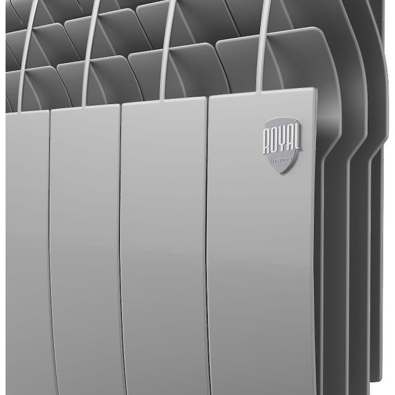 Радиатор Royal Thermo BiLiner 350 VR Silver Satin 480х430 мм (6 секций) фото 3