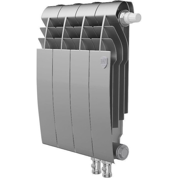 Радиатор Royal Thermo BiLiner 350 VR Silver Satin 320х430 мм (4 секции) фото 