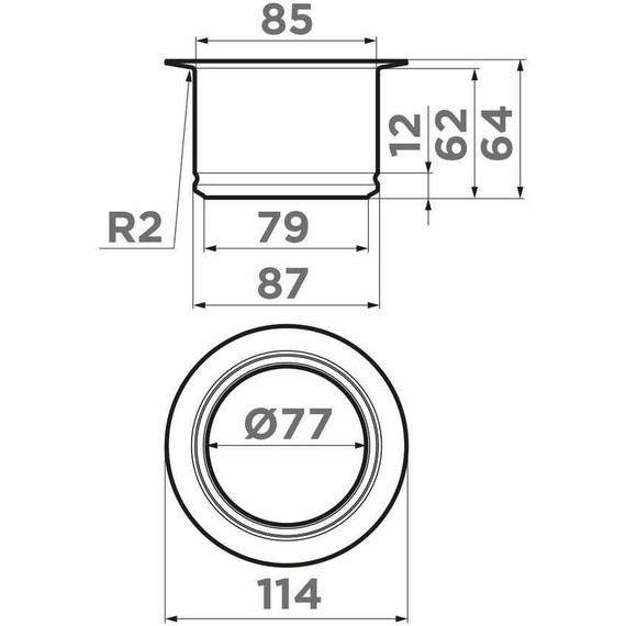 Горловина для измельчителя Omoikiri NA-03 IN 4956715, нержавеющая сталь фото 4