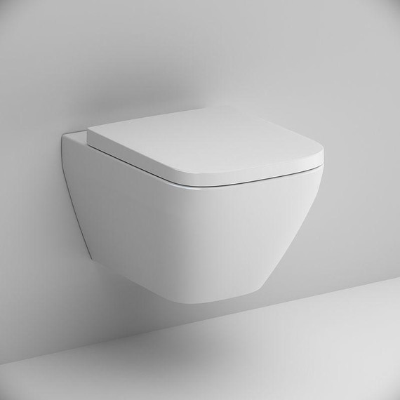 Унитаз подвесной безободковый Am.Pm Spirit V2.0 Square FlashClean C701701SC с крышкой микролифт фото 
