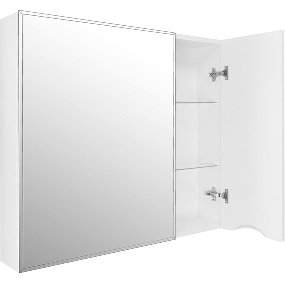 Зеркало-шкаф Loranto Santorini 80 см CS00086970 R, белый глянцевый фото 6
