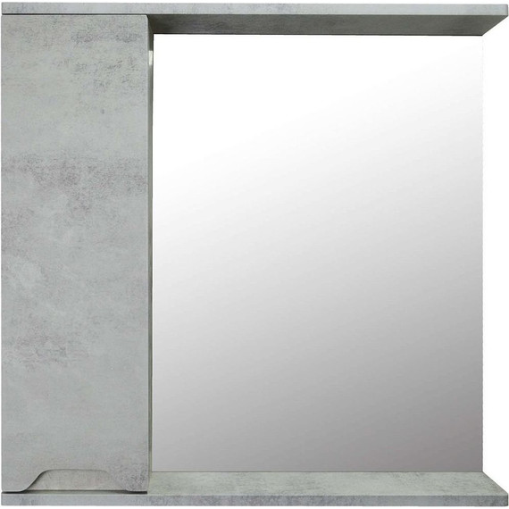 Зеркало-шкаф Loranto Florena 70 см CS00086986 L, светлый бетон - 2 Зеркало-шкаф Loranto Florena 70 см CS00086986 L, светлый бетон фото 2
