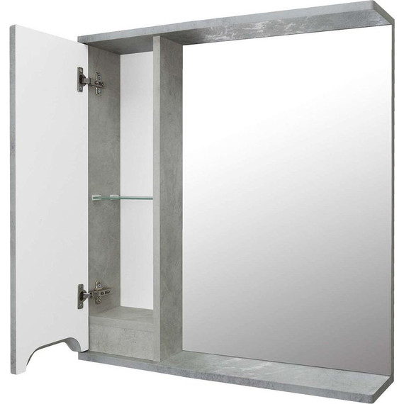 Зеркало-шкаф Loranto Florena 70 см CS00086986 L, светлый бетон - 4 Зеркало-шкаф Loranto Florena 70 см CS00086986 L, светлый бетон фото 4