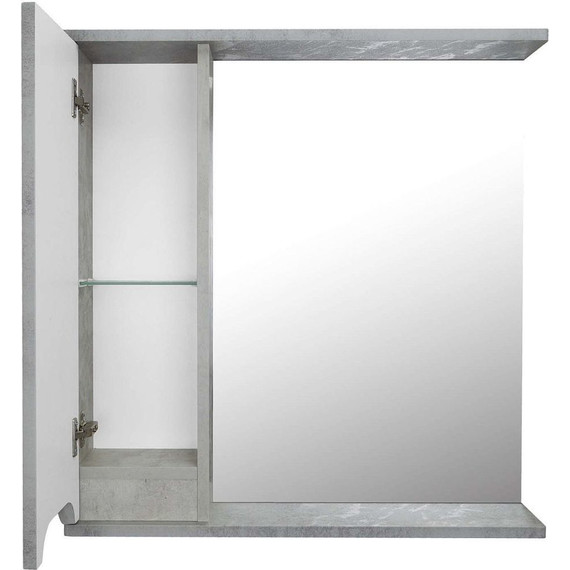 Зеркало-шкаф Loranto Florena 70 см CS00086986 L, светлый бетон - 5 Зеркало-шкаф Loranto Florena 70 см CS00086986 L, светлый бетон фото 5