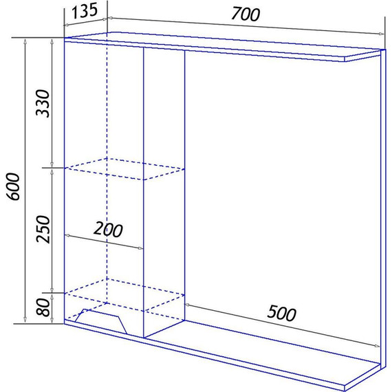 Зеркало-шкаф Loranto Florena 70 см CS00086986 L, светлый бетон - 8 Зеркало-шкаф Loranto Florena 70 см CS00086986 L, светлый бетон фото 8
