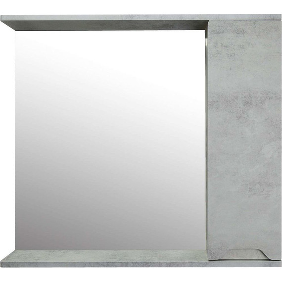 Зеркало-шкаф Loranto Florena 80 см CS00086987 R, светлый бетон фото 2