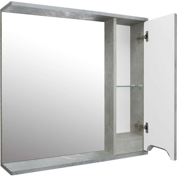 Зеркало-шкаф Loranto Florena 80 см CS00086987 R, светлый бетон фото 4