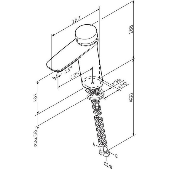 Смеситель для раковины AM.PM Inspire 2.0 F50A02522, чёрный, Цвет производителя: чёрный - 7 Смеситель для раковины AM.PM Inspire 2.0 F50A02522, чёрный, Цвет производителя: чёрный фото 7