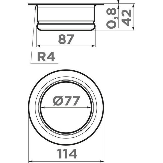 Горловина для измельчителя Omoikiri NA-02 G 4956716, золото фото 4