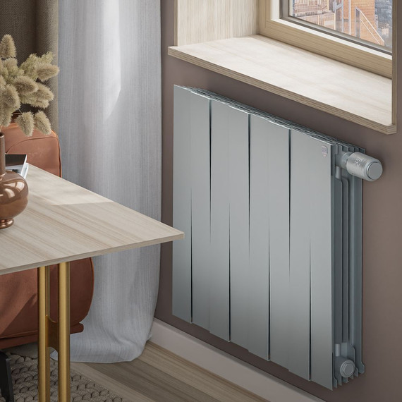 Радиатор Royal Thermo PianoForte 500 Silver Satin VDR80 640х590 мм (8 секций) фото 4