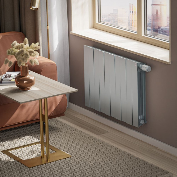 Радиатор Royal Thermo PianoForte 500 Silver Satin VDR80 800х590 мм (10 секций) фото 4
