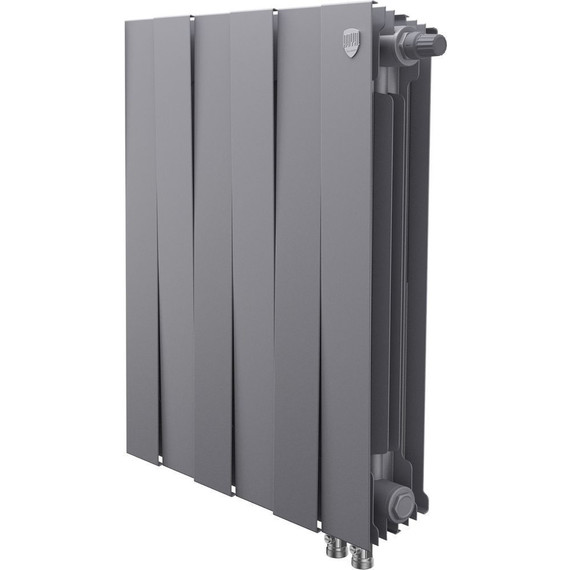 Радиатор Royal Thermo PianoForte 500 Silver Satin VDR80 480х590 мм (6 секций) фото 