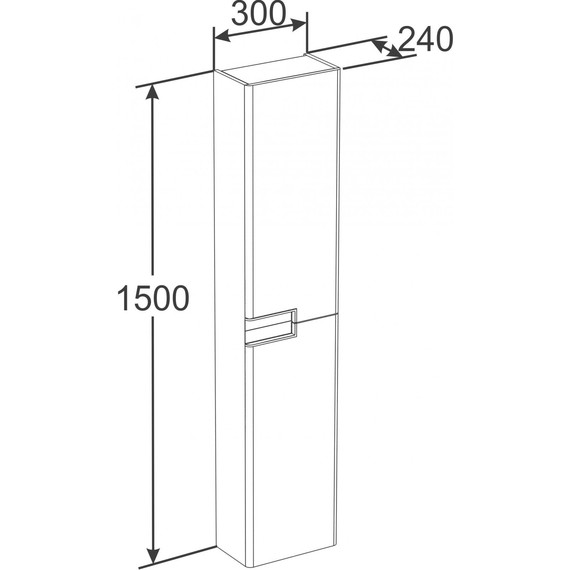 Пенал Roca Victoria Nord Ice Edition 30 см ZRU9302729, белый - 7 Пенал Roca Victoria Nord Ice Edition 30 см ZRU9302729, белый фото 7