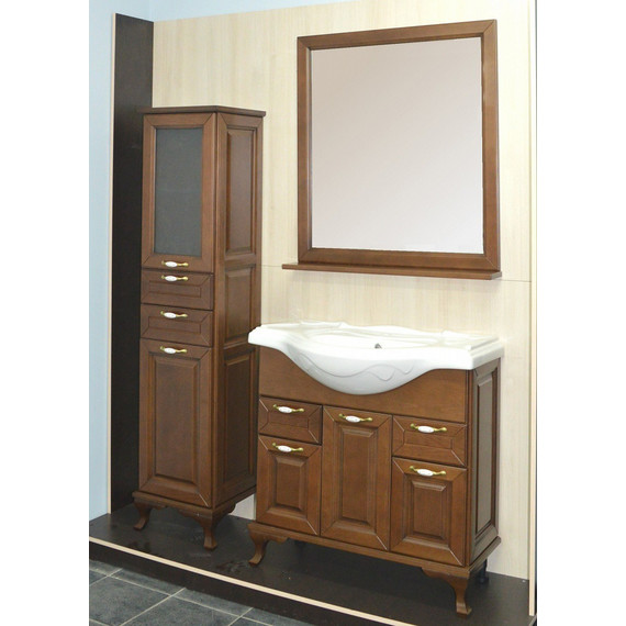 Пенал напольный Стиль Пандора 40 см R, орех - 4 Пенал напольный Стиль Пандора 40 см R, орех фото 4