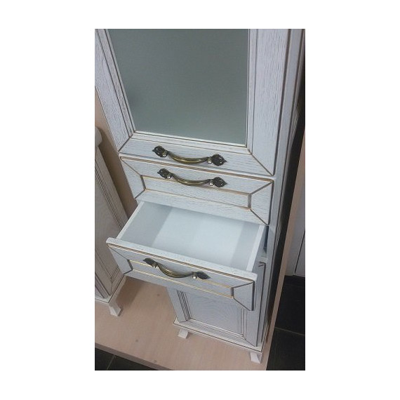 Пенал напольный Стиль Пандора 40 см R, белое золото фото 6