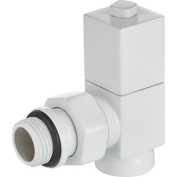 Вентиль для радиатора угловой Royal Thermo Cube 1/2" RTE 56.0007, белый фото 2