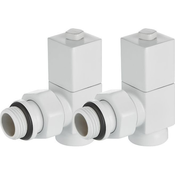 Вентиль для радиатора угловой Royal Thermo Cube 1/2" RTE 56.0007, белый фото 3