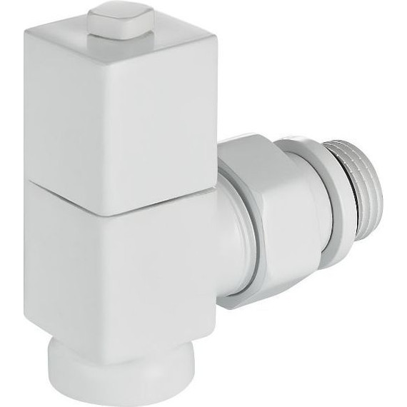 Вентиль для радиатора угловой Royal Thermo Cube 1/2" RTE 56.0007, белый фото 4