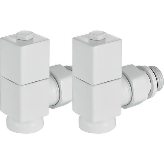 Вентиль для радиатора угловой Royal Thermo Cube 1/2" RTE 56.0007, белый фото 5