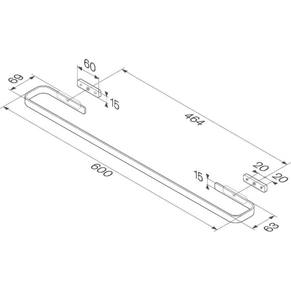 Полотенцедержатель AM.PM Func A8F346422, чёрный - 7 Полотенцедержатель AM.PM Func A8F346422, чёрный фото 7