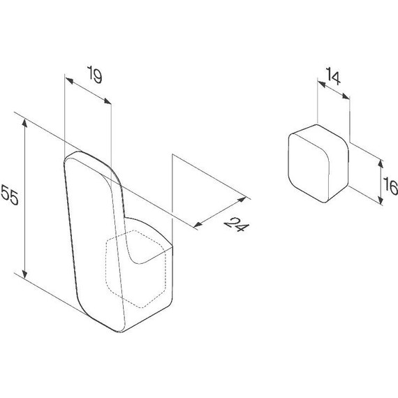 Крючок AM.PM Func A8F35500 - 7 Крючок AM.PM Func A8F35500 фото 7