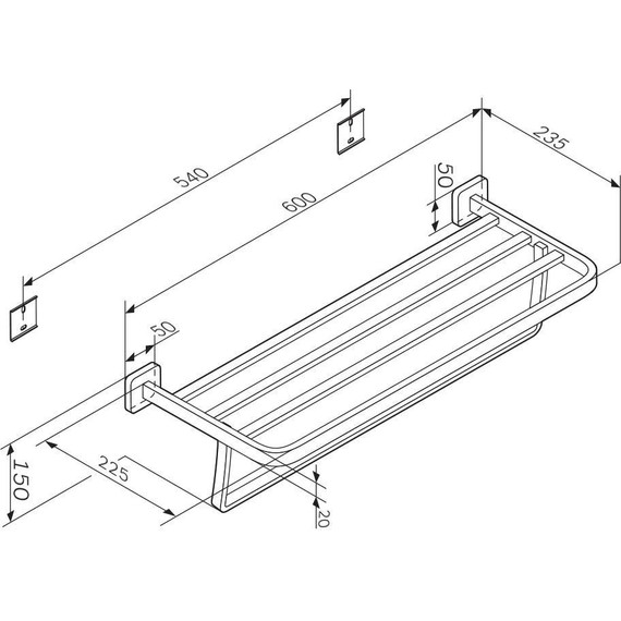 Полка для полотенец AM.PM Func A8F37700 - 3 Полка для полотенец AM.PM Func A8F37700 фото 3